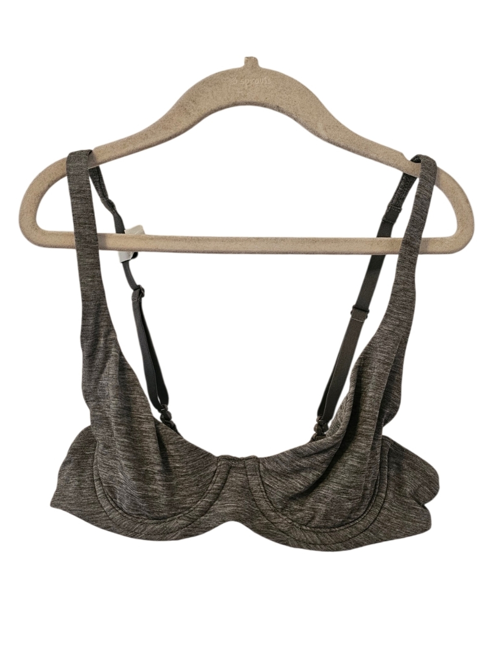 Grey GAP Women's Breathe Unlined Demi Bra